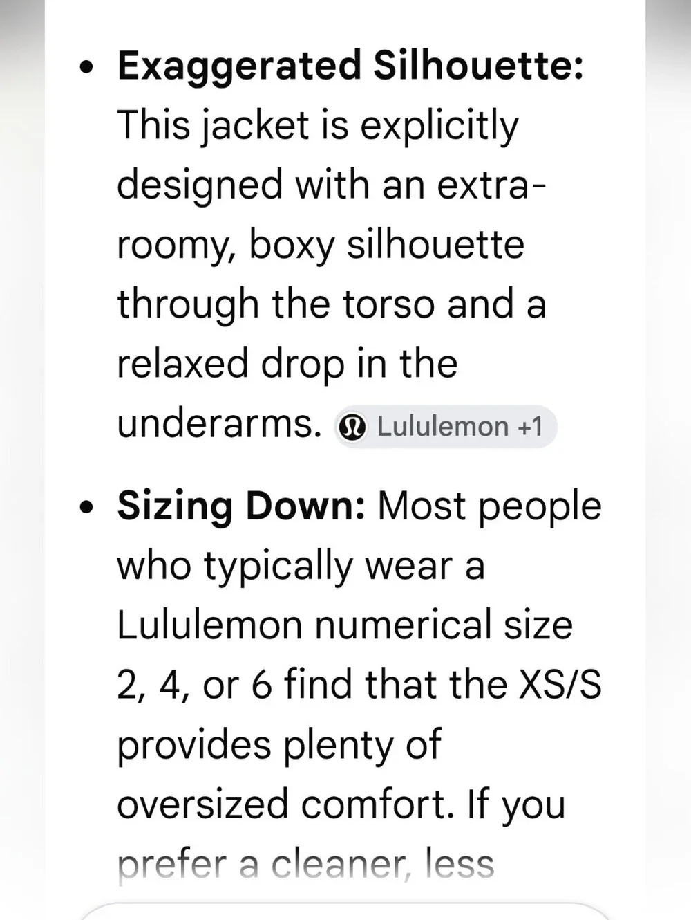 lululemon athletica Oversized Collegiate Black & Cream Varsity Jacket